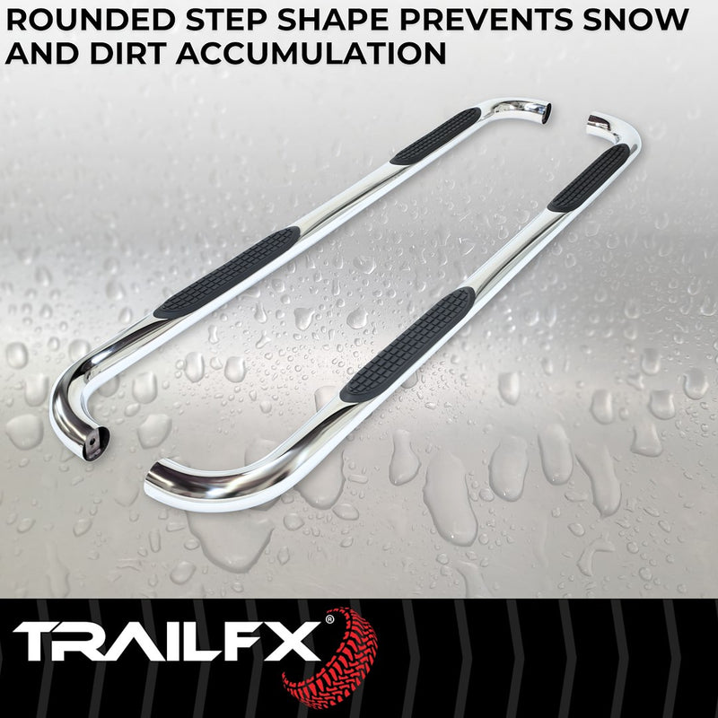 Trailfx Limited Lifetime Warranty Nerf Bar A0070S - Round Landcruiser