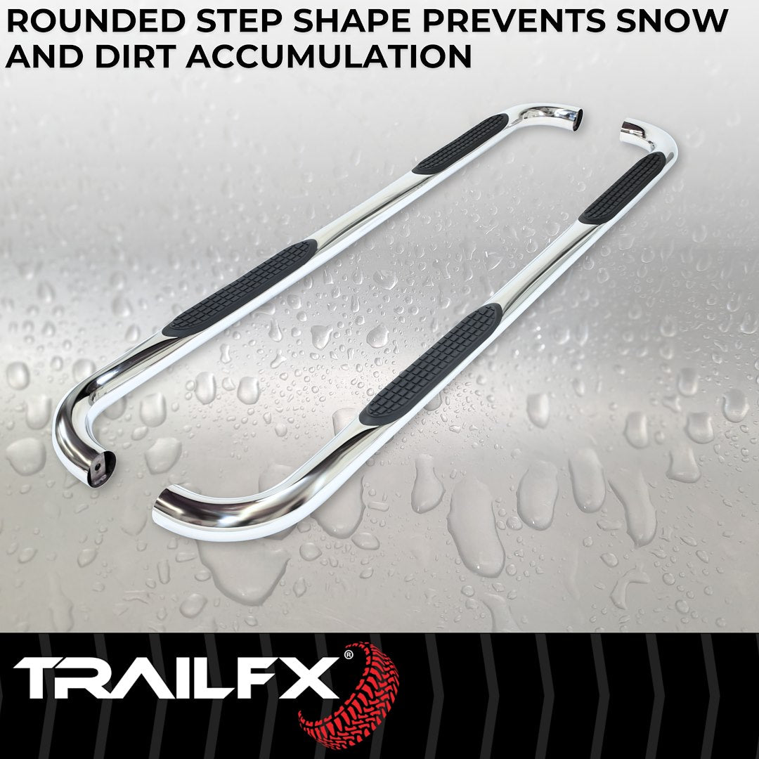 Trailfx Limited Lifetime Warranty Nerf Bar A0070S - Round Landcruiser