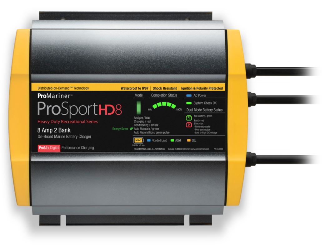 PRO Mariner Lightweight Design Battery Charger 44008 - Prosport HD Amp 2-Opmarine BC