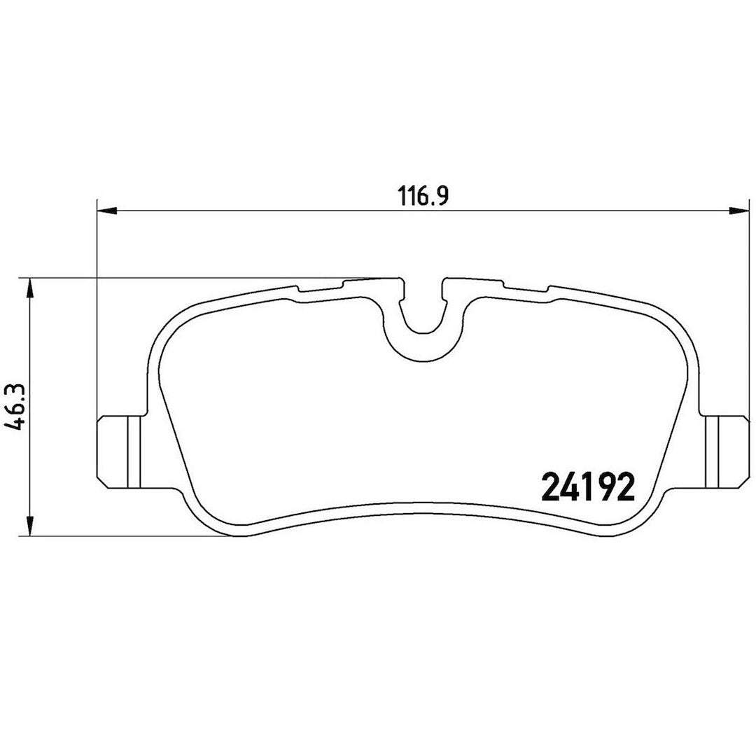 Brembo Premium Low-Met OE Equivalent Pad Brake Pad P44019 - Disc Set