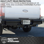 Cattleman Solid Beaded Welding Bumper 4222S - Dodge RAM Drop Rear SE