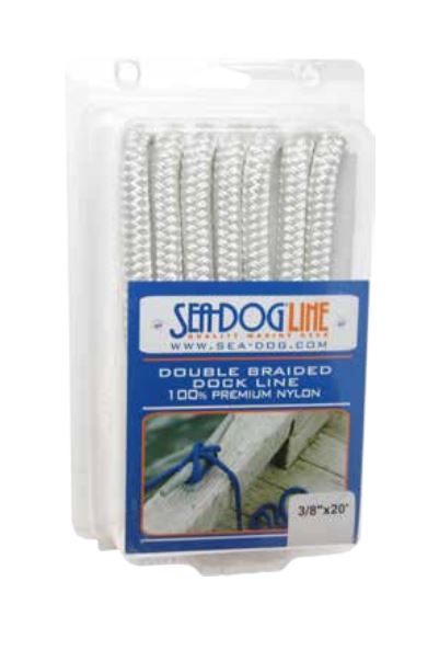 SEA DOG No Supplier Warranty Dock Line 302112015WH-1 - Double Braided Nylon
