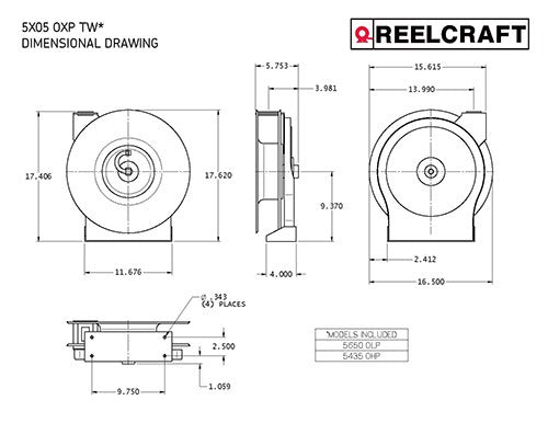 Reelcraft SA 5650OLP Hose Reel