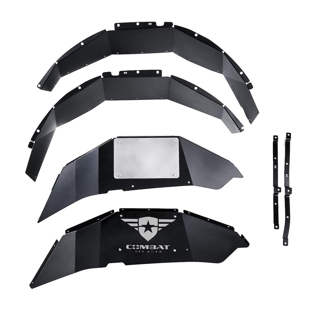 Combat Offrd Limited Lifetime Warranty Fender Well Liner 25-1069 - Jeep JL JLU Battle Ready Aluminum