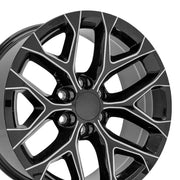 OE Wheels With Center Cap CV98B-20090-6550-24BM - 20 Replica CV98B Fits Chevy