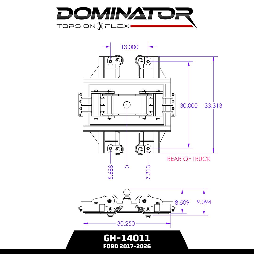 GEN-Y Hitch Features Class V Rating Gooseneck Trailer Hitch GH-14011 - Dominator 25K Ford Oem Puck