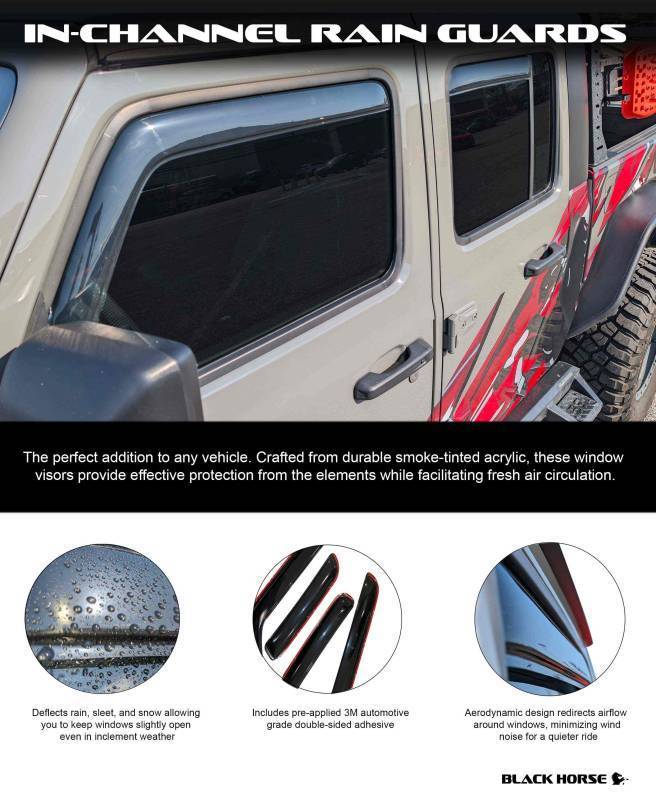 Black Horse Limited Lifetime Warranty Rainguard 1494811IN - Rain Guard IN-Channel