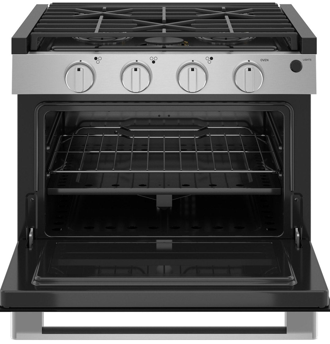 GE Appliance Edge To Edge Grates Stove PLD617RWSS - Profile 17 Drop-IN Gas Range