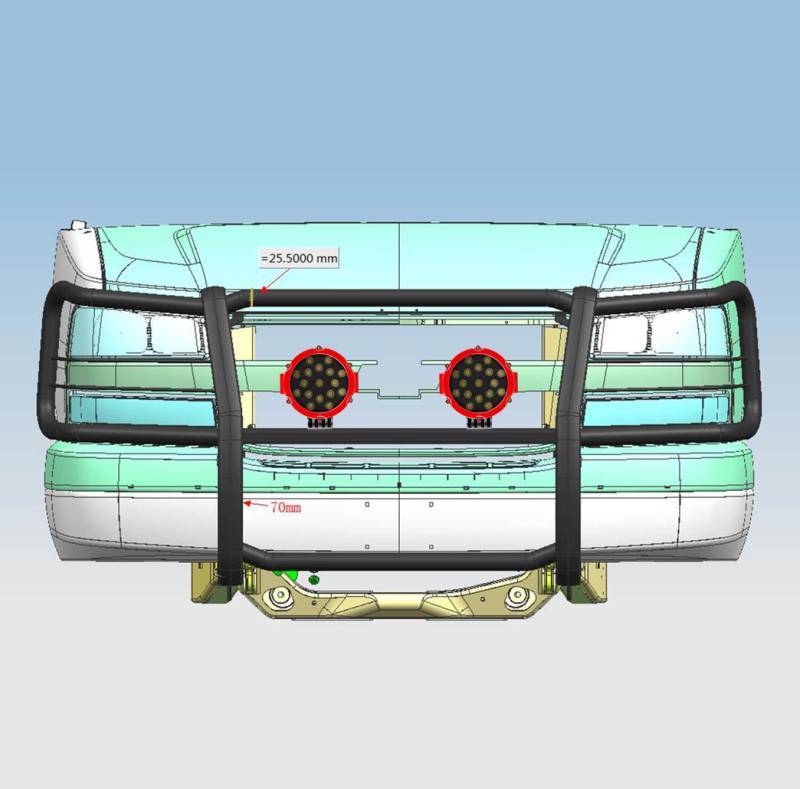 Black Horse 17GV02MA-PLR Grille Guard
