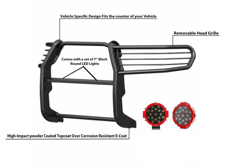 Black Horse 17A152500A1MA-PLR Grille Guard