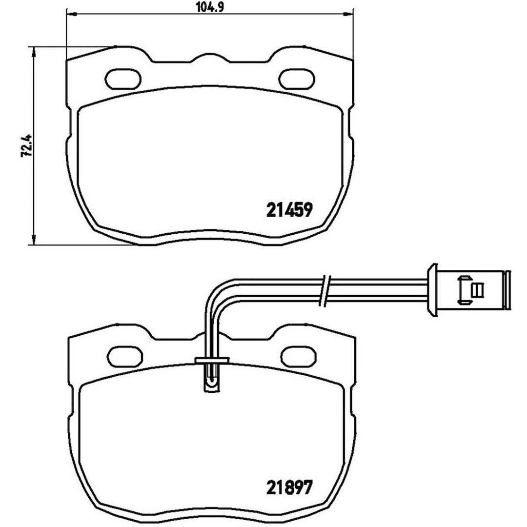 Brembo Premium Low-Met OE Equivalent Pad Brake Pad P44004 - Disc Set