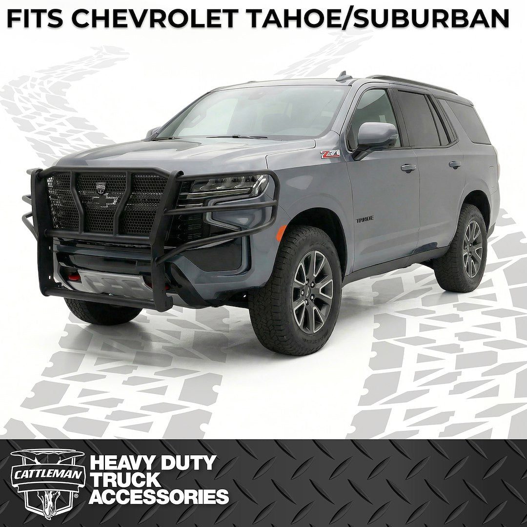 Cattleman Two Vertical Center Protection Bars Grille Guard 1143PS - Sensors Camera