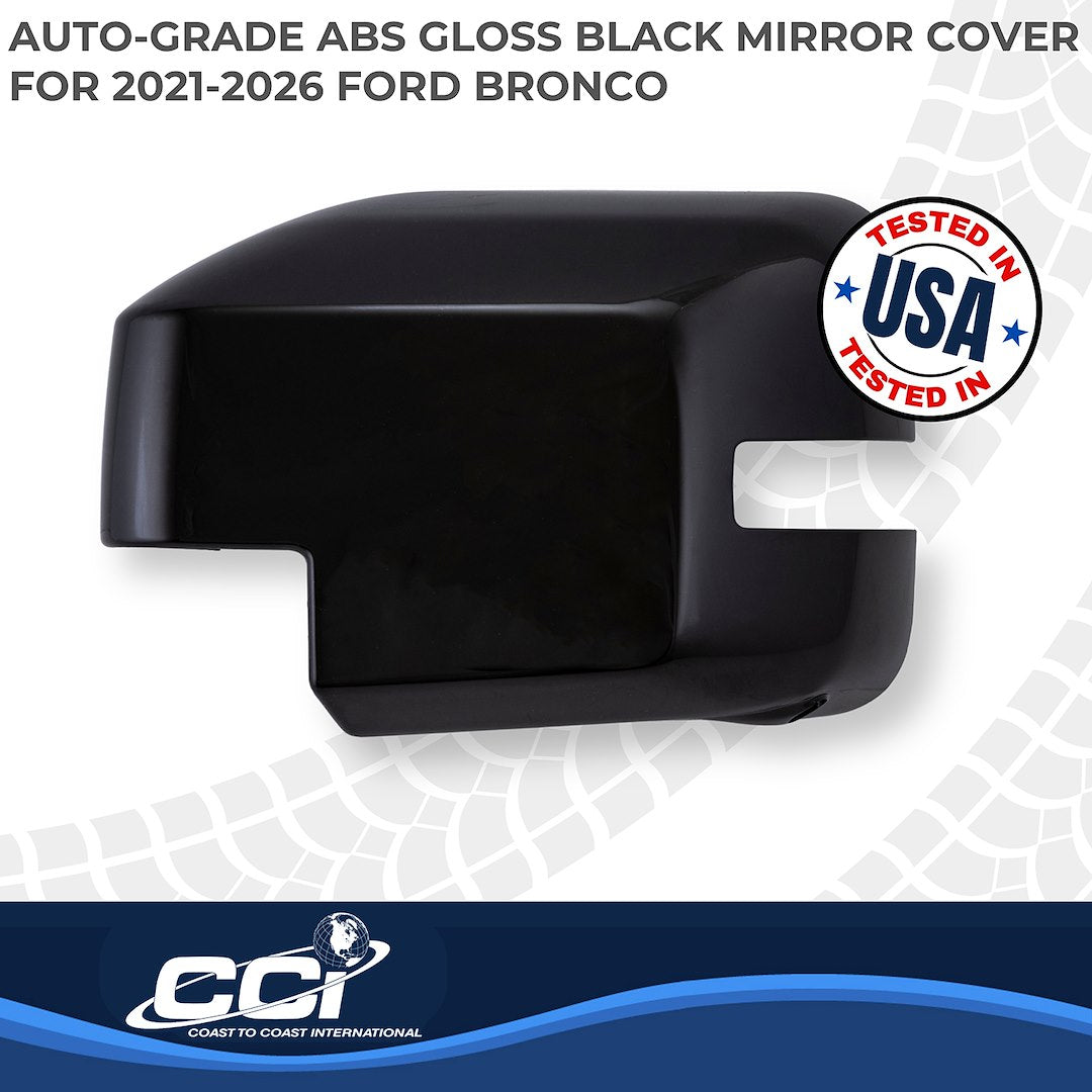 Coast2Coast Limited Lifetime Warranty Exterior Mirror Cover MC67558RBK - MC 21-26 Ford Bronco TS