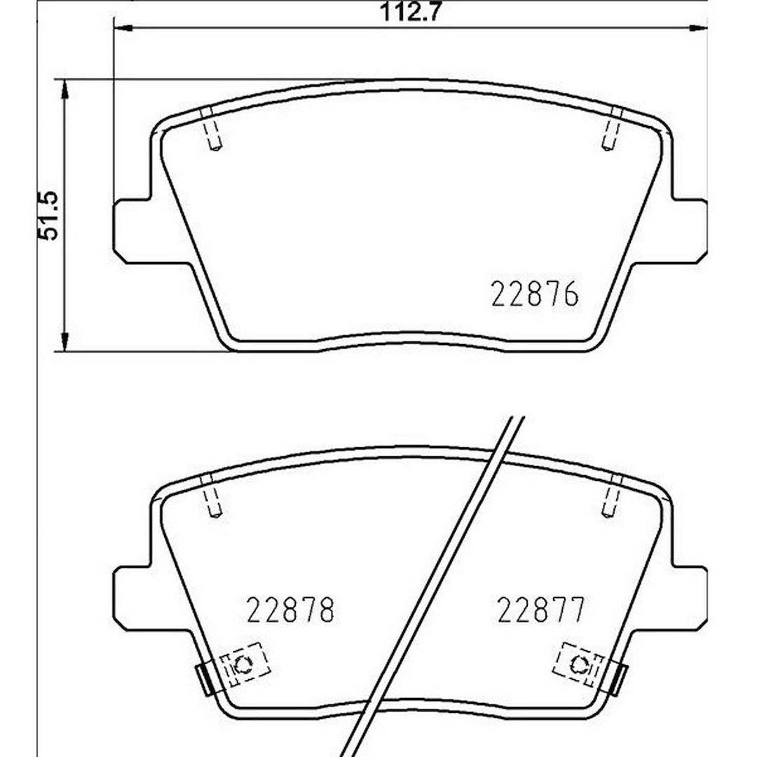 Brembo Premium Low-Met OE Equivalent Pad Brake Pad P30112 - Disc Set