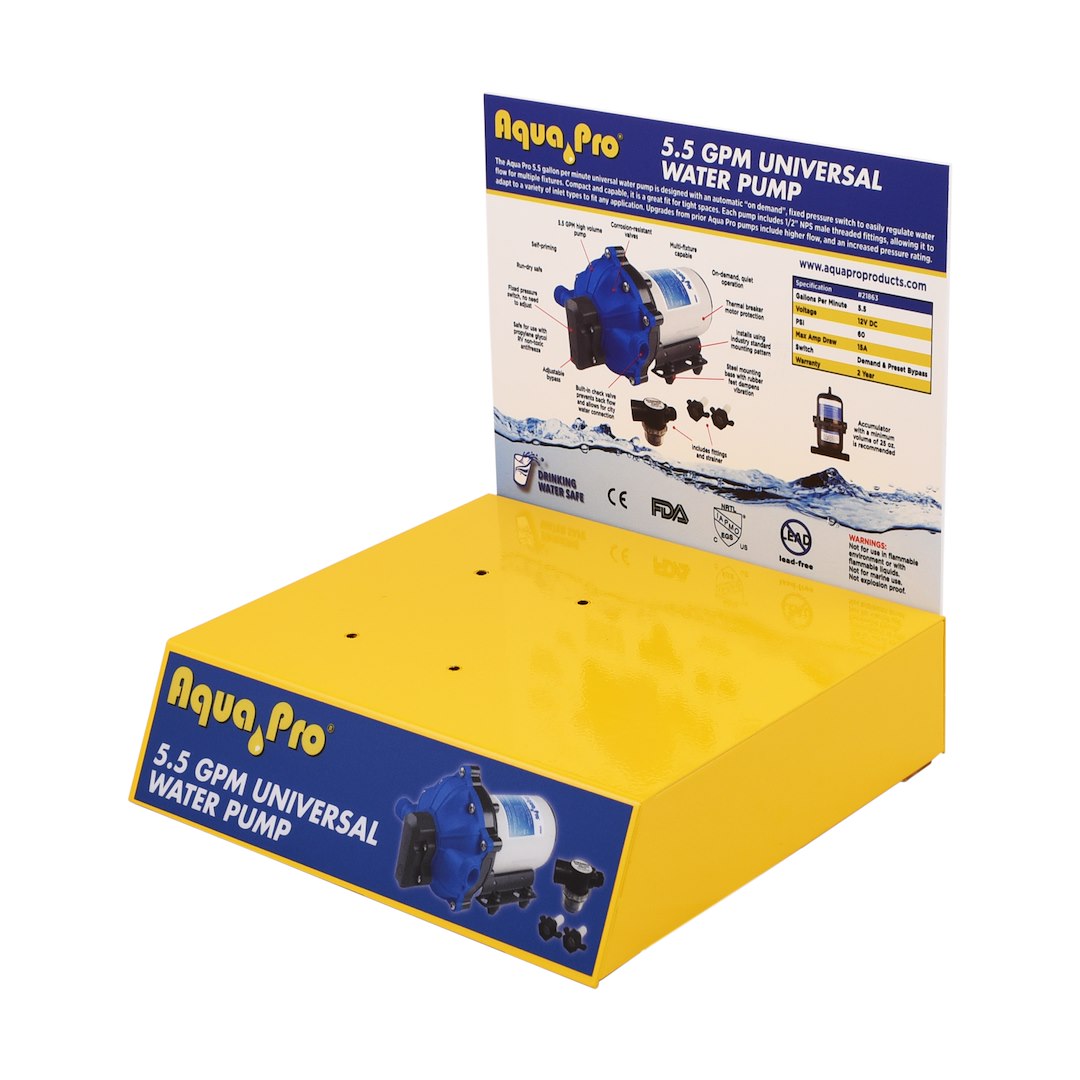 Aqua PRO No Supplier Warranty Point Of Purchase Display 55Gpumpdsp - 5.5 Gpm Pump