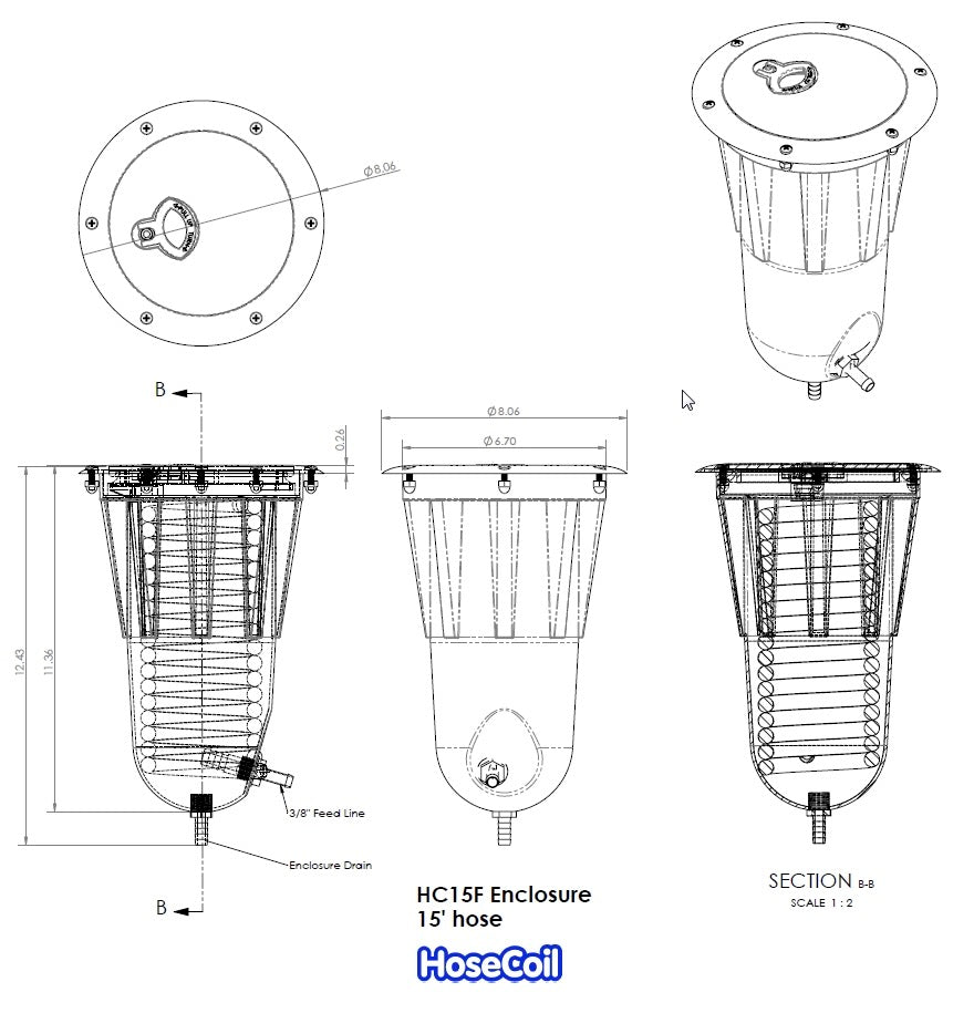 Hosecoil HC15F Boat Washdown Hose