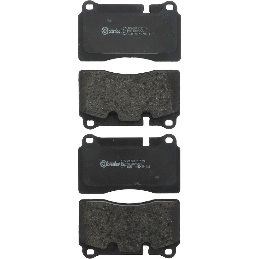 Brembo Premium Low-Met OE Equivalent Pad Brake Pad P85116 - Disc Set