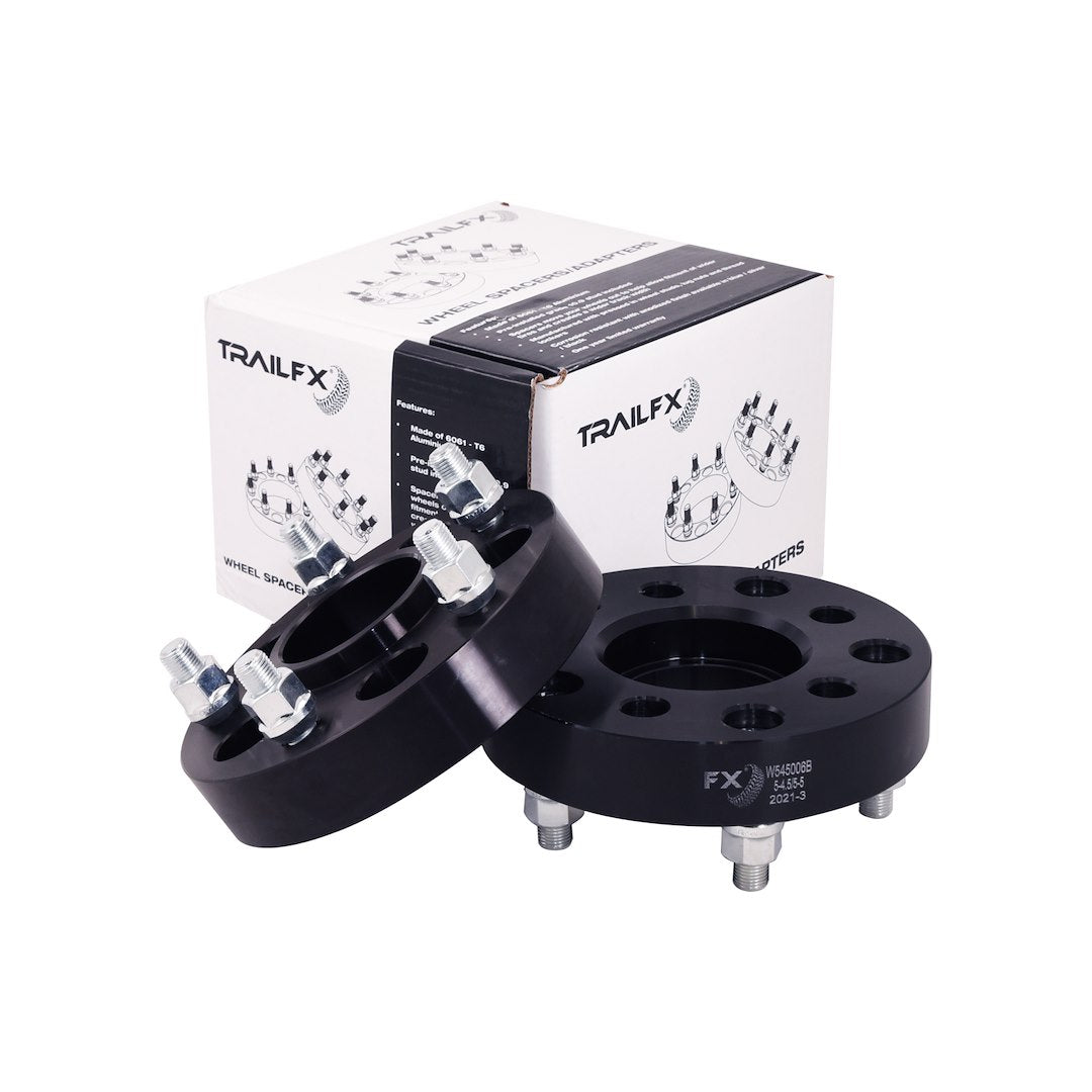 Trailfx Limited Lifetime Warranty Wheel Adapter W545006HC - Black Hub Cent Whl Adp 5X4.5-5X5 Jeep