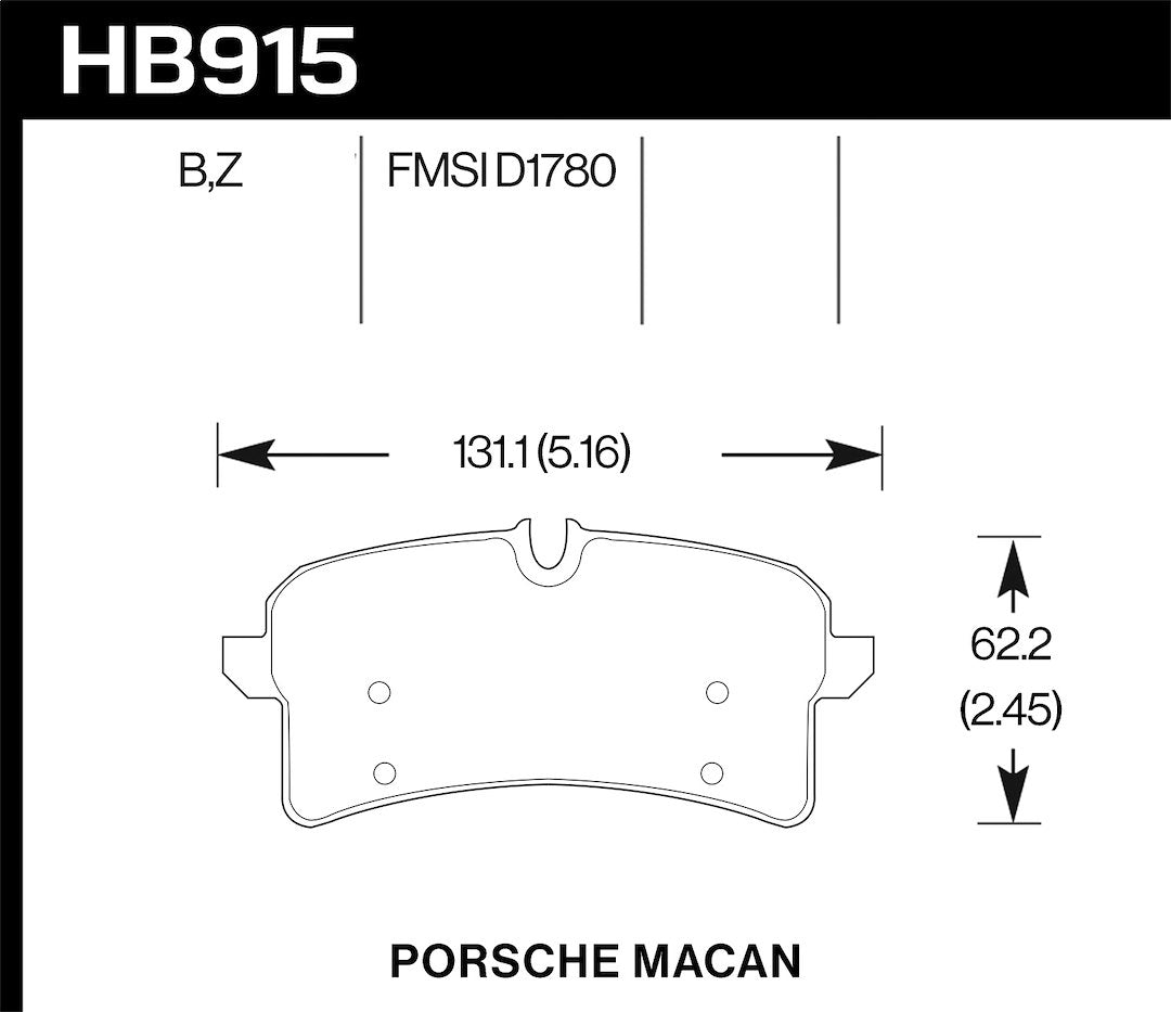 Hawk Smooth And Predictable Control Brake Pad HB915B.664A - Street Pads