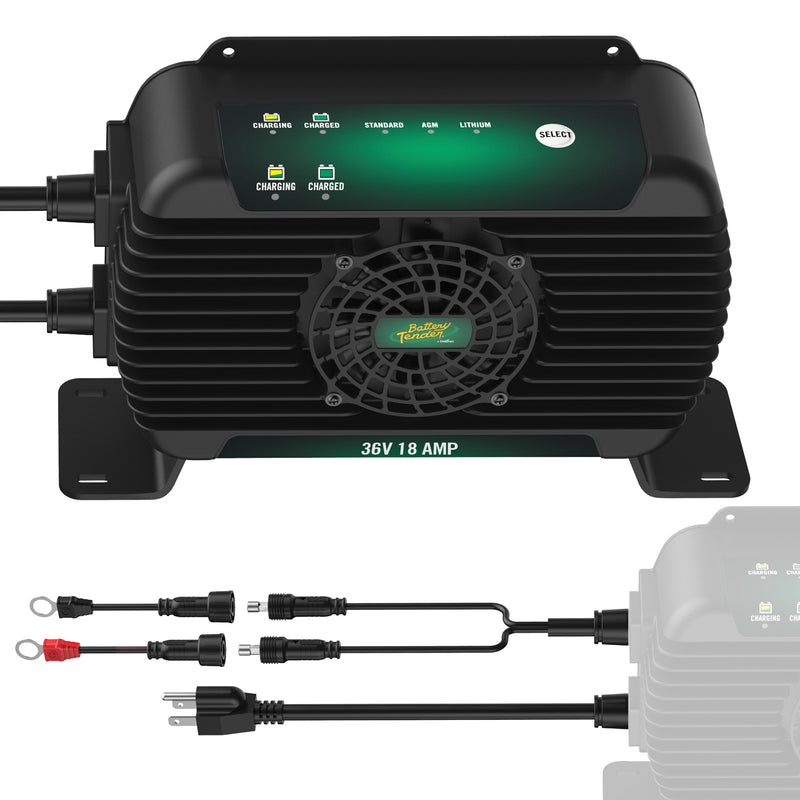 Battery Tend Automatic Multi-Stage Charging Battery Charger 022-2013-DL-WH - 18A 36V ON-Board