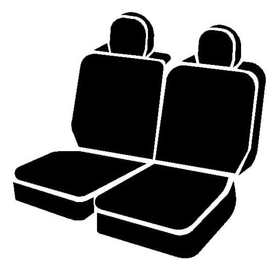 FIA Face Fabric Water Repellent Seat Cover SL65-13 Black/Black - SL Rear Split 50 50 Ford Bronc SL65-13 BLK/BLK