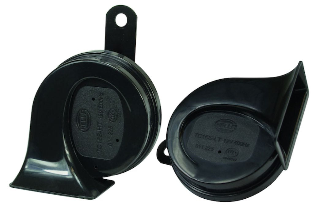 Hella Maintenance Free Design Horn 011225831 - Black Kit BX Trumpet