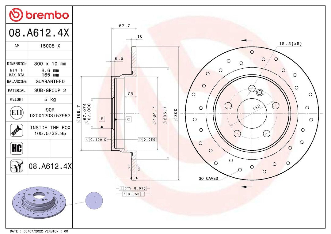 Brembo 08A6124XC02