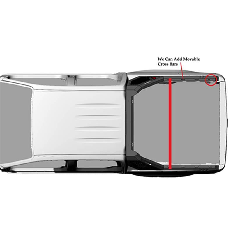 Black Horse VRCB64-G Bed Cargo Rack Cross Bar