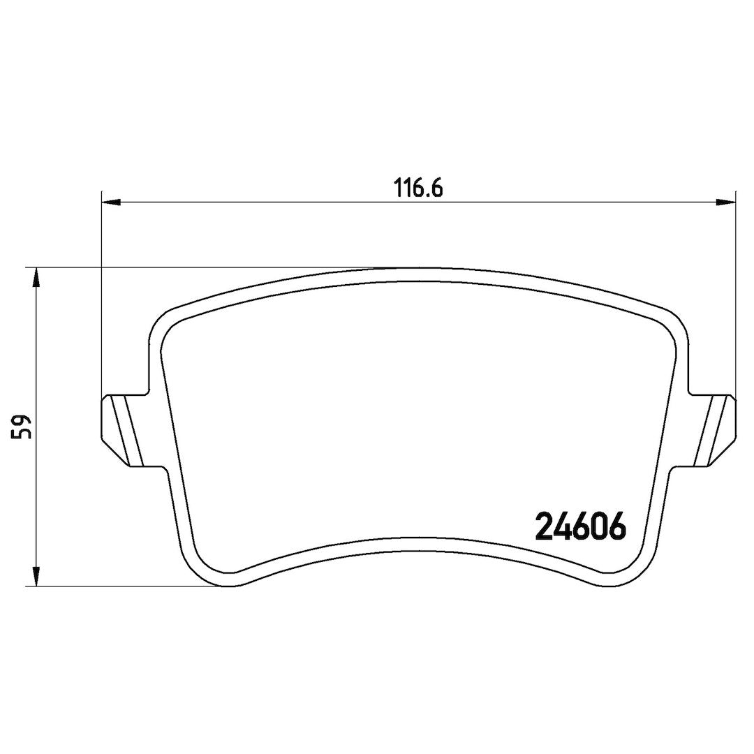 Brembo Premium Low-Met OE Equivalent Pad Brake Pad P85099X