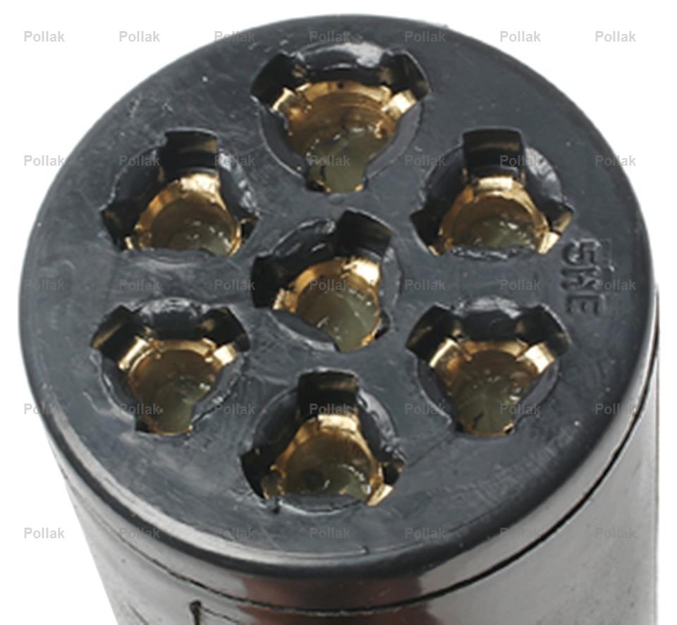 Pollak Solid Brass Terminal Screws Trailer Wiring Connector 11-704 - 7-WAY Plug