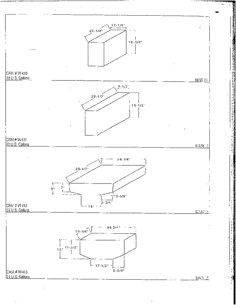C.Roto Moldg W-412 Fresh Water Tank