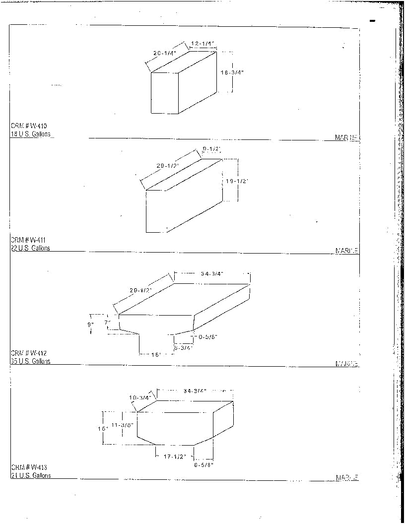 C.Roto Moldg W-412 Fresh Water Tank