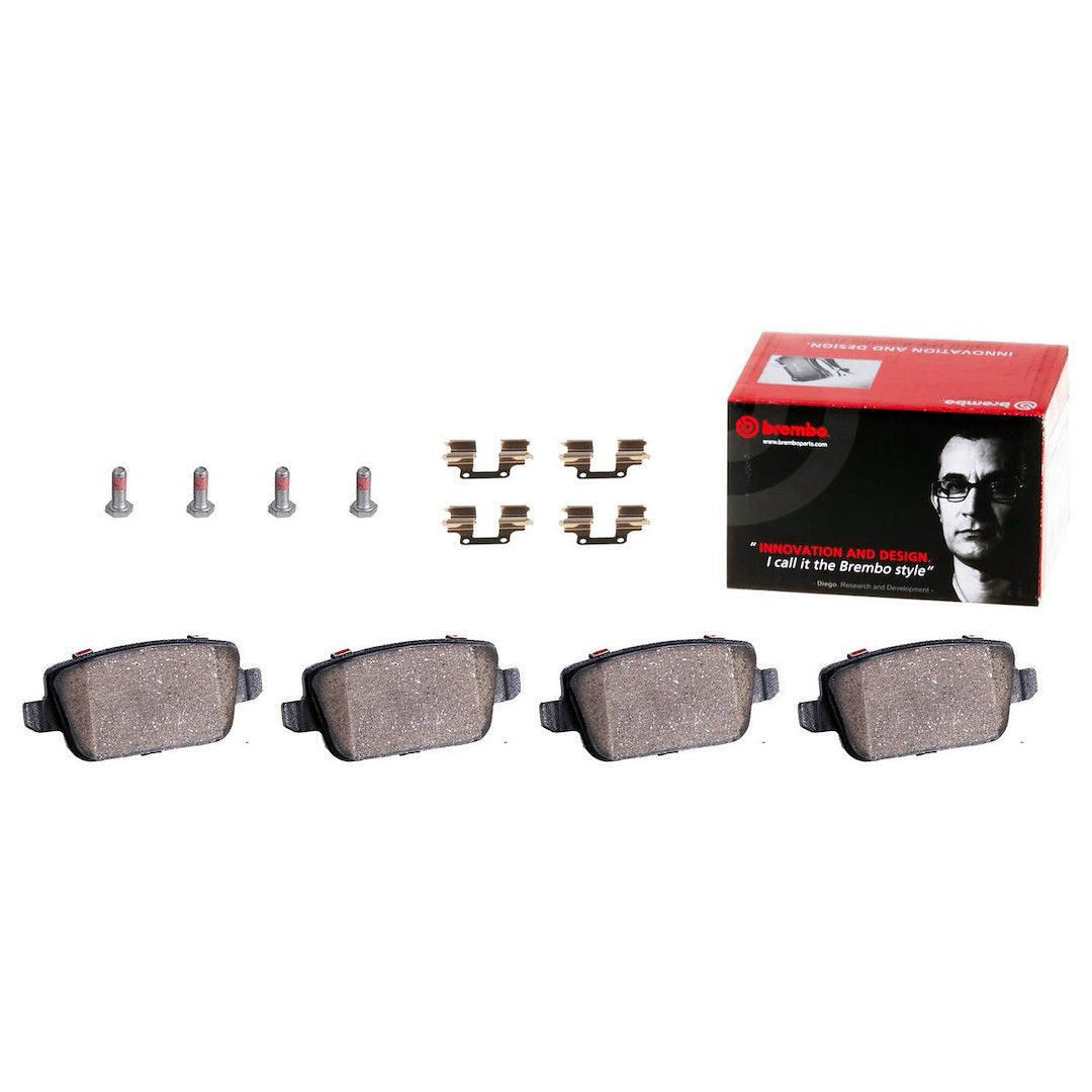 Brembo Premium Low-Met OE Equivalent Pad Brake Pad P44016N - Disc Set