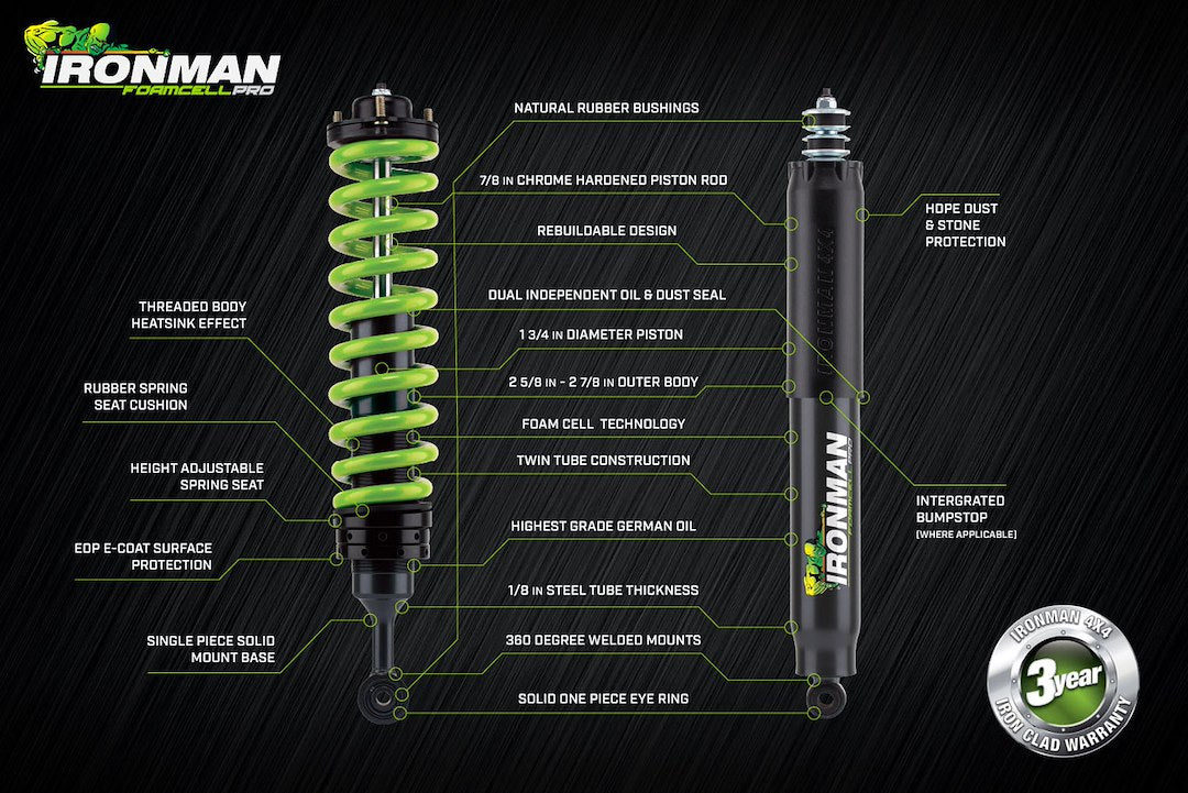 Ironman 4X4 45002FE-BCK-PB Coil Over Shock Absorber