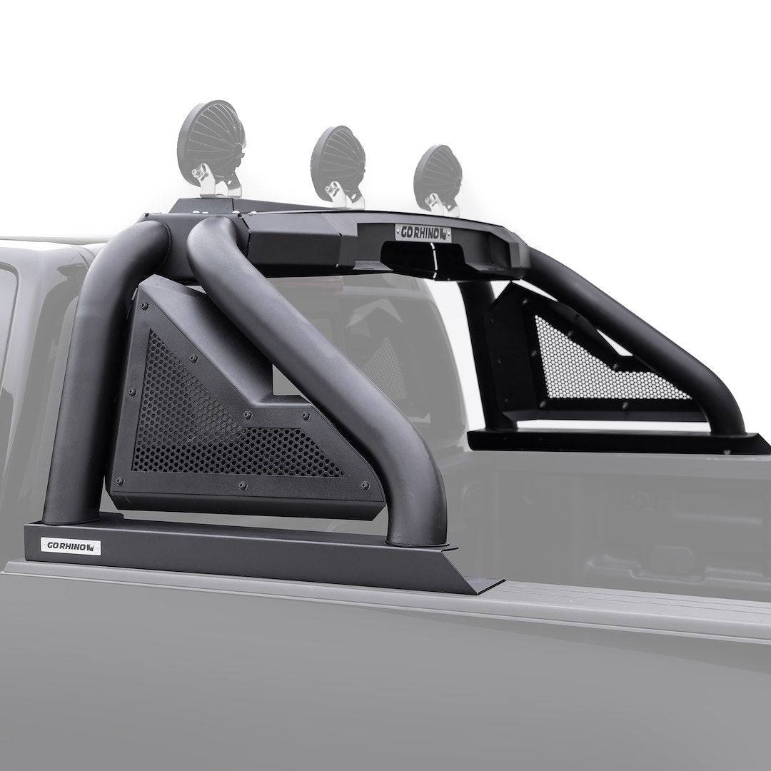 GO Rhino Removable Side Plates Truck Bed Bar 911000T - Black Lightning Sports 2.0