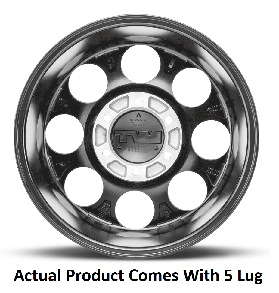 M.T. Wheel Modern Low Profile Cap Design 274239 - Black 17X9 5X5 4.53 MT Classic Pro