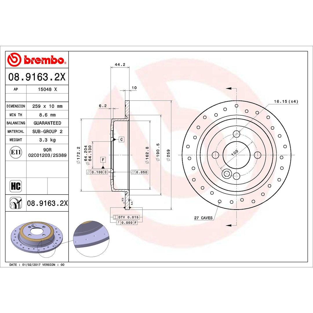 Brembo Components Not Hazardous To Health Brake Kit KTX0160