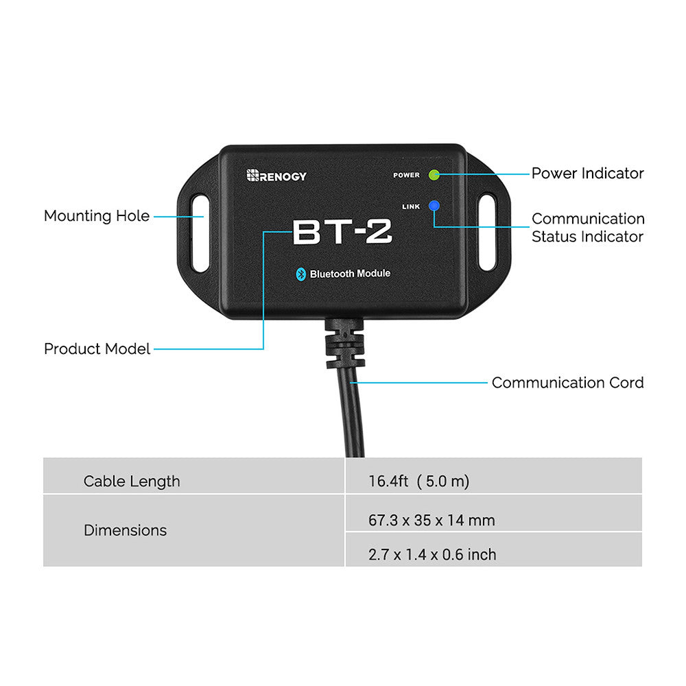 Renogy RCM-BT2-G2-US Bluetooth Interface Module