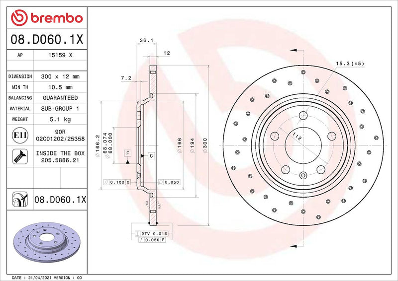 Brembo 08D0601XC02