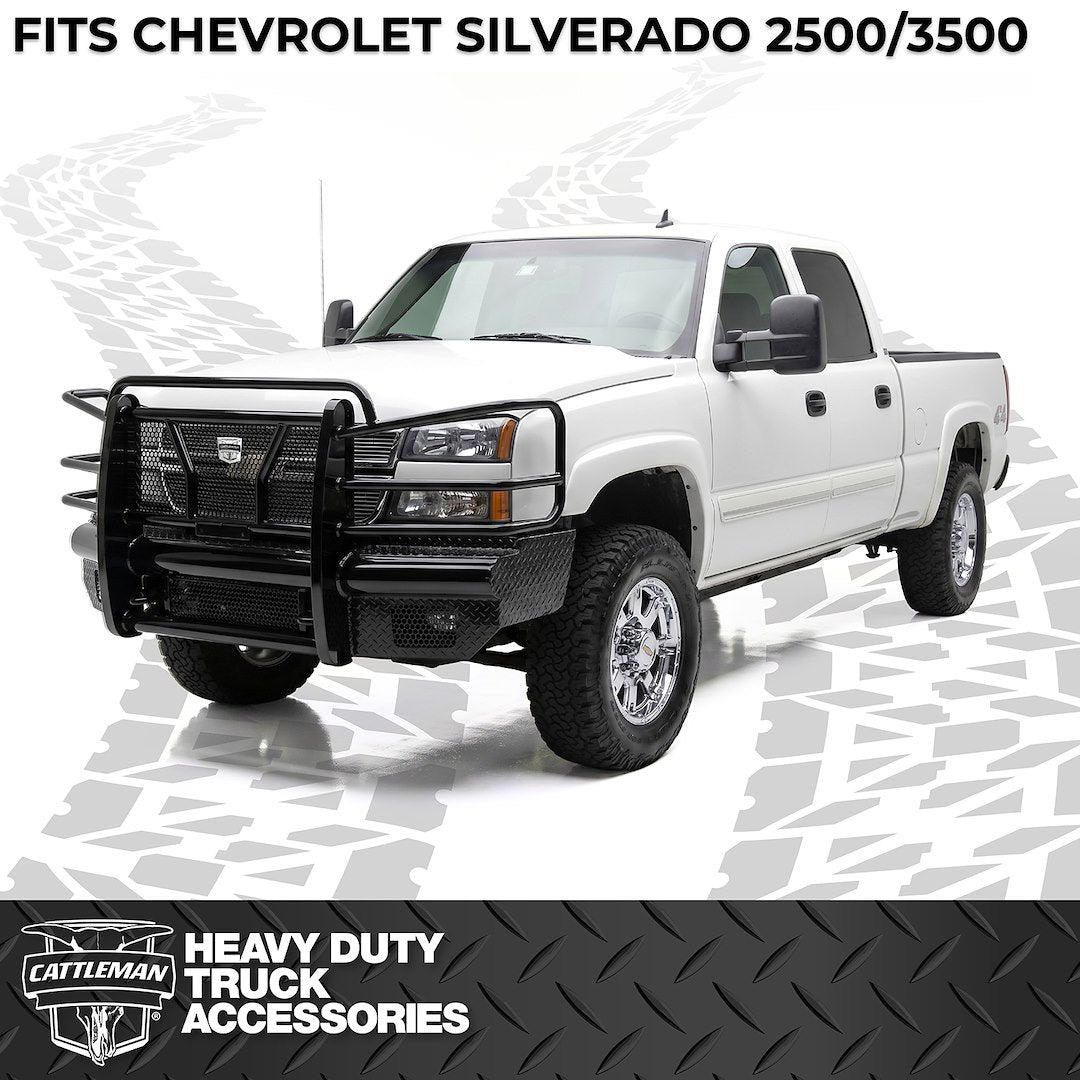 Cattleman Two Vertical Center Protection Bars Bumper 2111P - Front Replacement