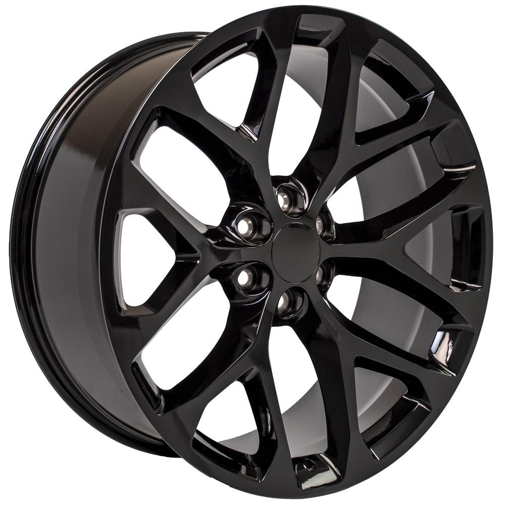 OE Wheels With Center Cap CV98B-24100-6550-24B - Silver 24 Replica Fits Chevy