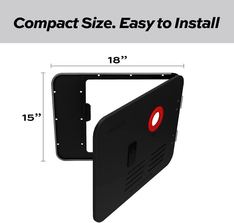 FOGATTI Water Heater Access Door: Fogatti FSBDA1518 Black Water Heater Access Door 15 x 18