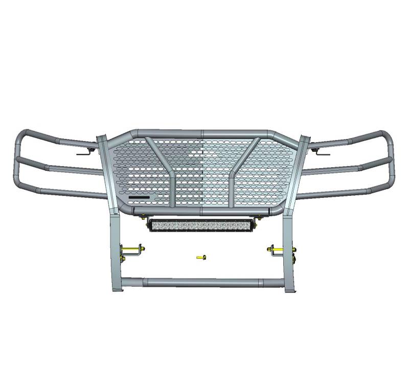 Black Horse No-Drill Required Grille Guard RU-Chsi07-B-KIT - 2007-2013 Chevrolet Silverado 1500