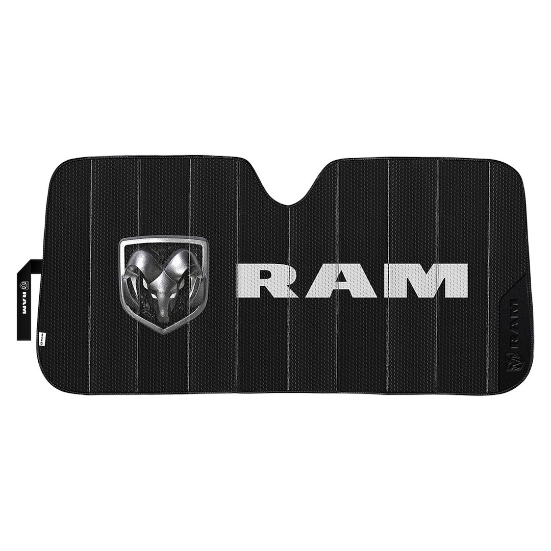 Plasticolor Protects Car Interior Windshield Shade 002799W01 - Ram Blackout 2-Sided Print Accordio