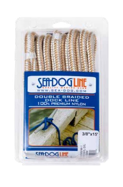 SEA DOG No Supplier Warranty Dock Line 302112020G/W-1 - Double Braided Nylon