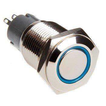 Racesport LT Easy To Install Push Button Switch RS-2P16MM-Ledb - 16MM Led 2-Position ON OFF