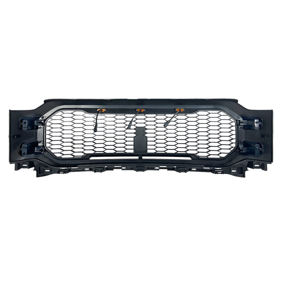 American MOD Mean Aggressive Styling Grille Amfmaa00122 - Mesh Amber Lights
