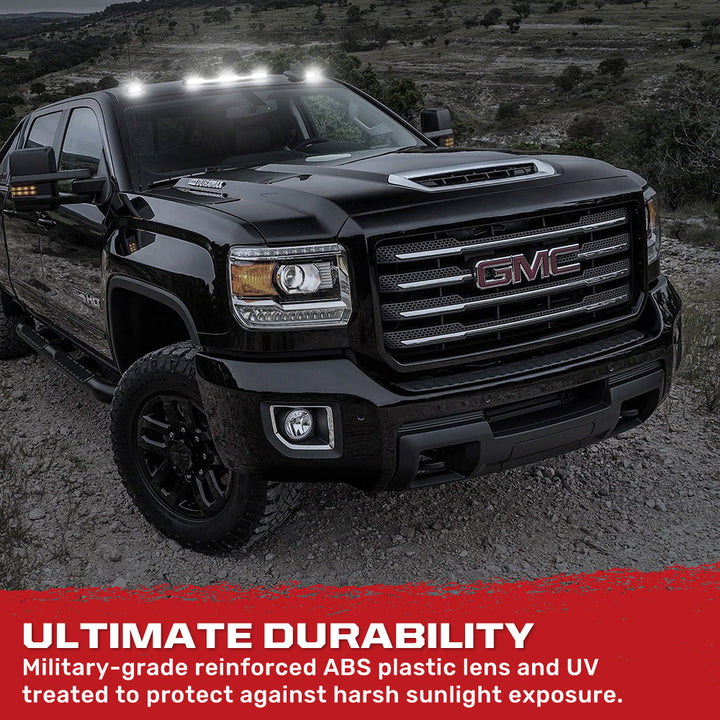 Recon Access SAE And DOT-Compliant Roof Marker Light 264158BKHPWH - Gmc Chevy 20-23 4TH Gen Body Sty