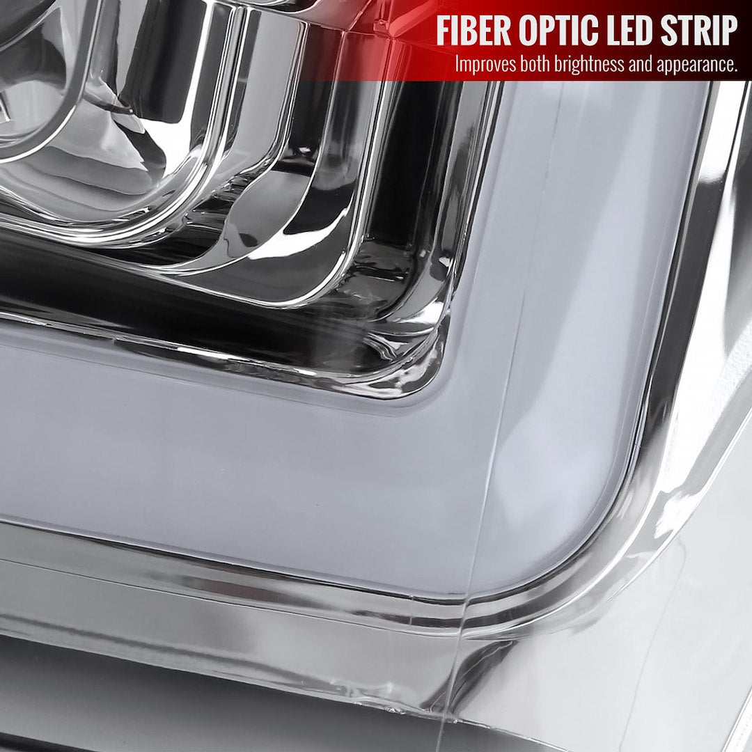 Spec-D Tunin Integrated LED C-Bar Headlight Assembly 2LHP-F25011-SQ-RS - Projector Headlights Sequentia