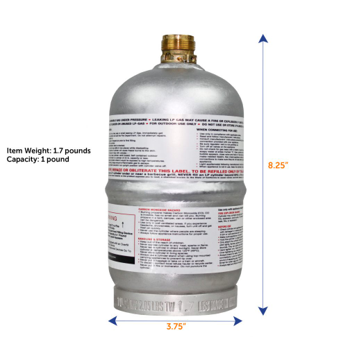 Flame King FK-1LB-ALM Propane Tank